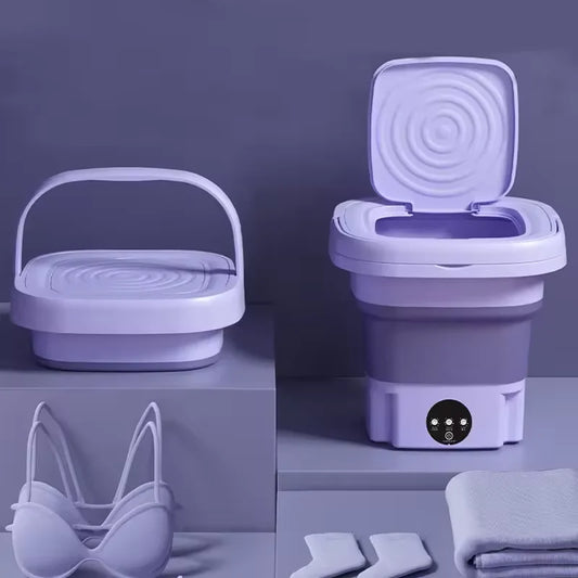 8L Portable Folding Washing Machine Bucket for Clothes Socks Underwear Cleaning Washer Portable Small Travel Washing Machine