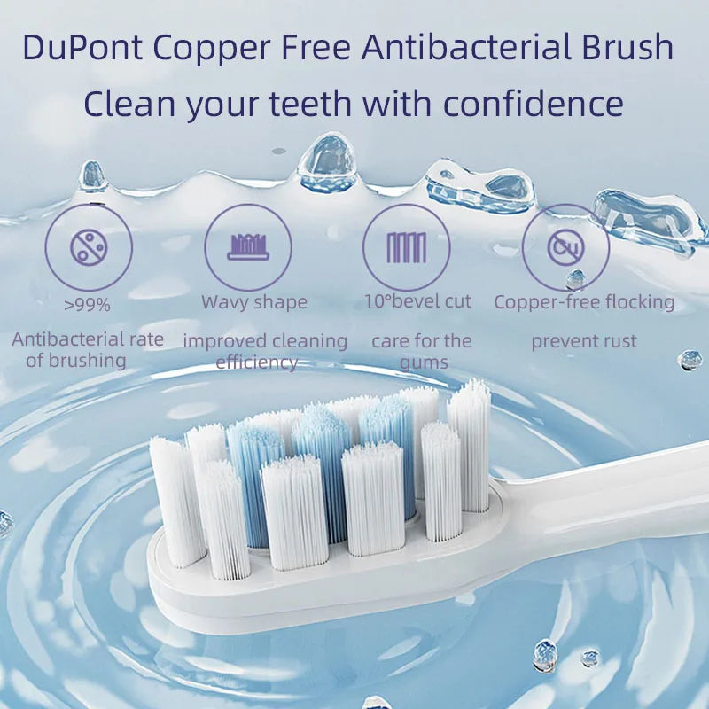 Xiaomi MIJIA Sonic Electric Toothbrush Set T302 4 Brush Heads IPX8 Waterproof Wireless Chraging Electronic Tooth Brush