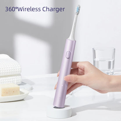 Xiaomi MIJIA Sonic Electric Toothbrush Set T302 4 Brush Heads IPX8 Waterproof Wireless Chraging Electronic Tooth Brush